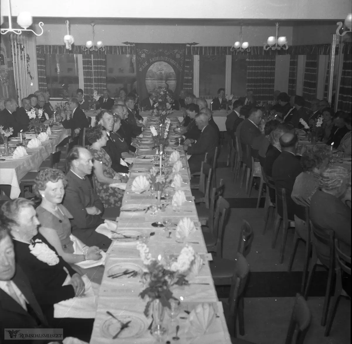 Molde arbeiderforenings 100-års fest på Torgstova i 1961.