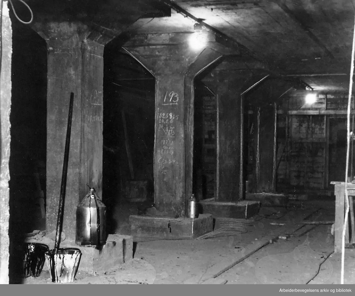 Det sivile luftvern - .De bombesikre rommene på Gassverket,.januar 1940