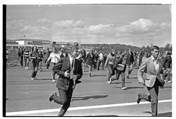 The Rolling Stones ankommer Oslo, via Fornebu flyplass, 23. 