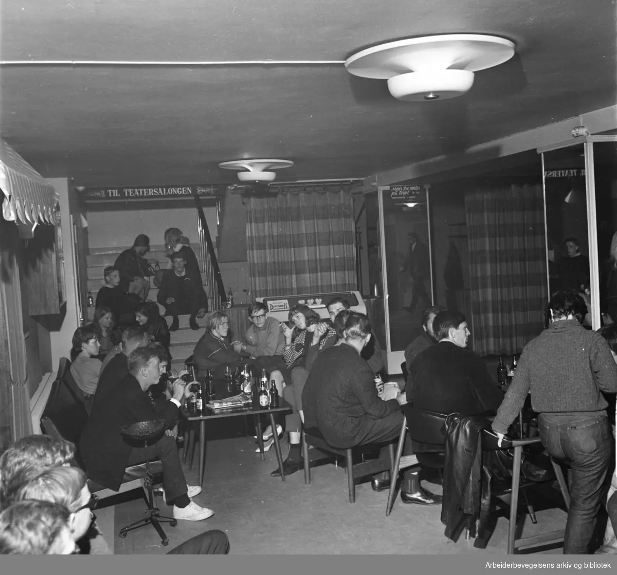 Club 7 åpnet i Edderkoppens lokaler,.juli 1965