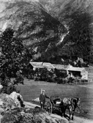 Seter bnr. 3 i Eikesdal. I framgrunnen Trond Reitan som skys