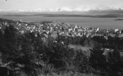 Molde by sett fra nord..(Bilde tatt mellom 18.03.1951 og 08.