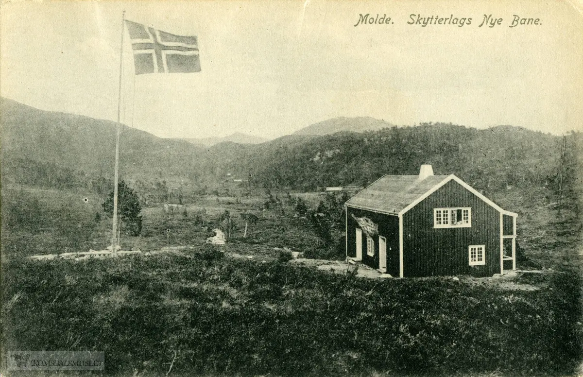 Molde skytterlags nye bane..Skytebanen ble anlagt i 1917 pga at landsskytterstevne i 19190 skulle avholdes i Molde.