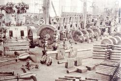 Fra Rauma støperi i Molde..På gulvet ligger formkasser og no