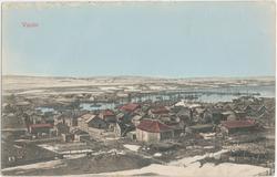 Postkort, Vestervågen og Nordre Våg, Skagen i bakgrunnen, se