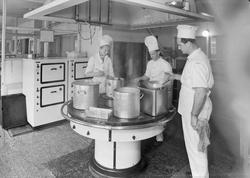 Interiør fra et storkjøkken