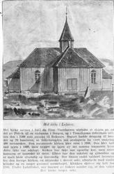 Illustrasjon av Hol kirke i Lofoten