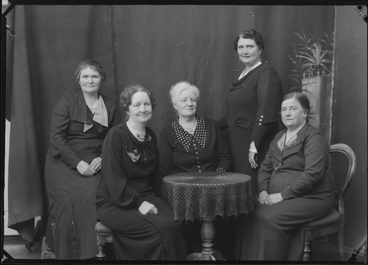 Gruppebilde av styret i Røros Sanitetsforening, 1936.