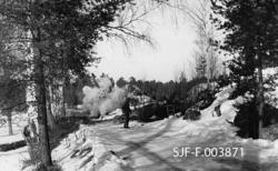 Fra anleggsarbeidet i forbindelse med bygginga av Geithus Br