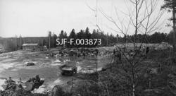 Grunnarbeid på tomta til Geithus Bruk på Modum i Buskerud i 