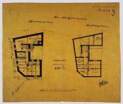 Vaaningshus, tomt ved Keiser Wilhelms gade [Arbeidstegning]