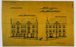 Nybygning for Hr. Amundsen [Fasadeoppriss]