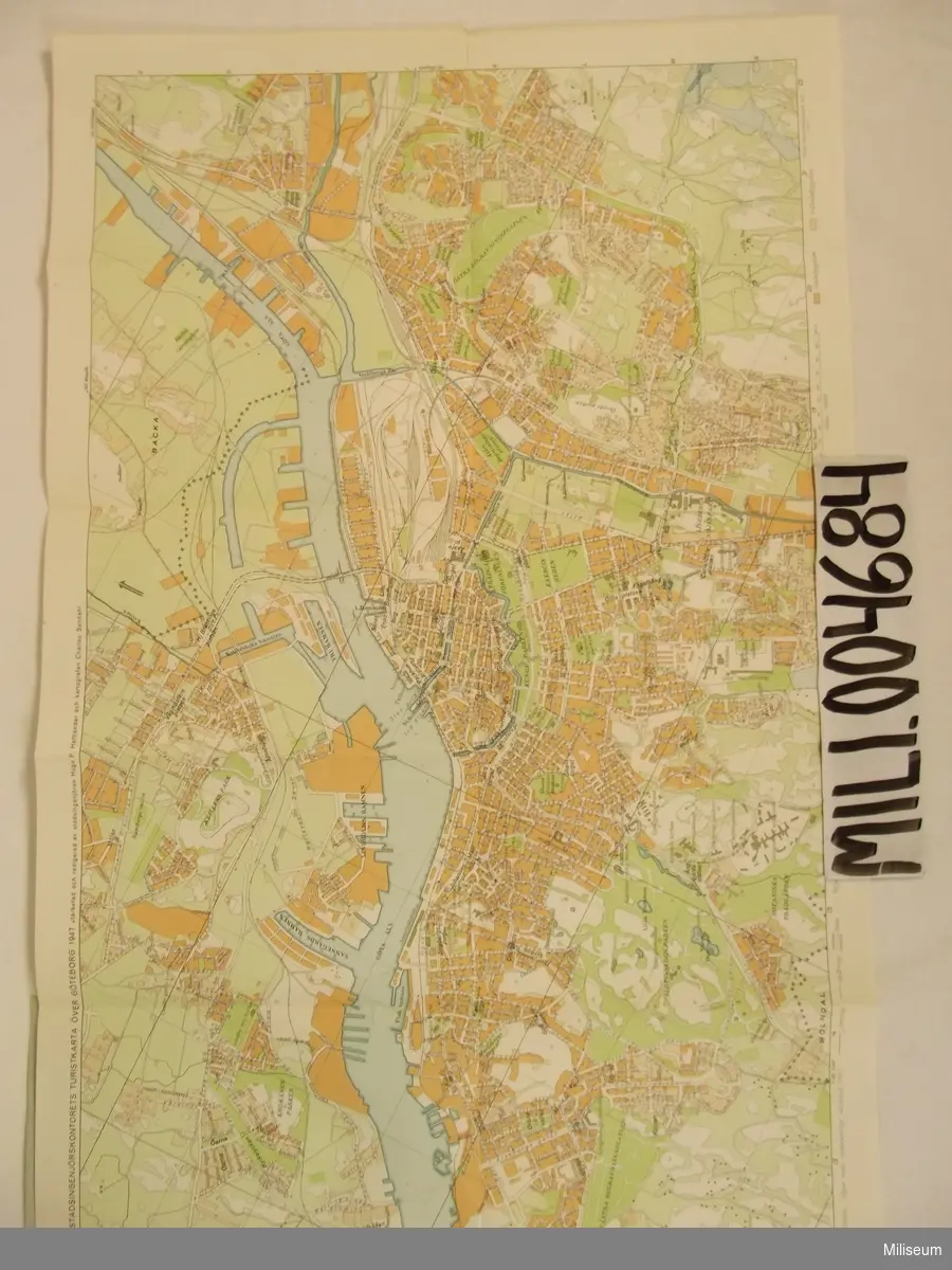 Karta, Göteborg 1948 Turistkarta. Skala 1:15000.