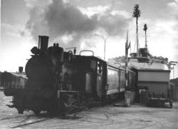 NSB damplokomotiv type 25a nr. 238 i fergeskiftingen i Krist