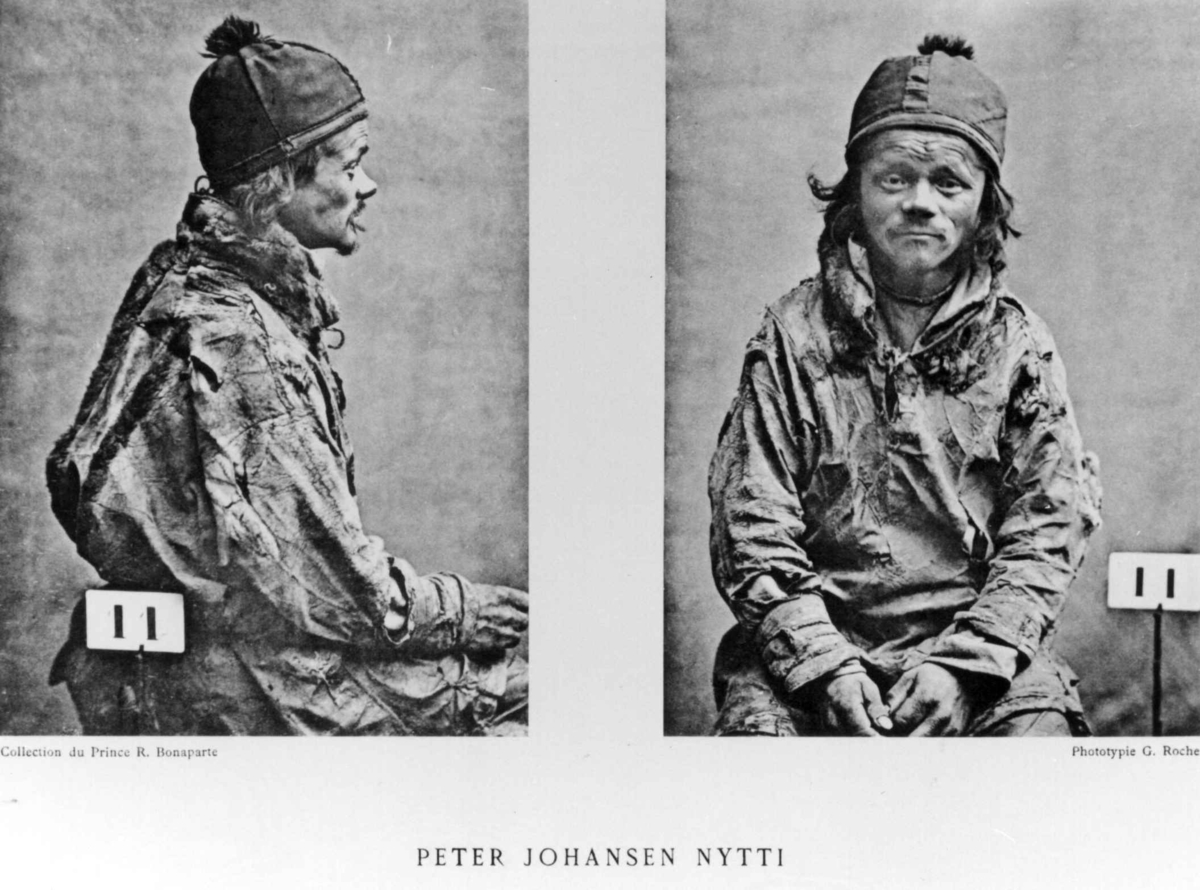 Roland Bonaparte sin samling. 
Portrett av Petter Johansson Nutti. Inngår i Bonapartes sameportretter som nr. 11.
Bonaparte