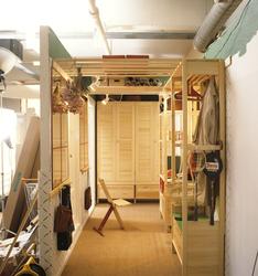 Forslag til innredning av lang og smal entré. Illustrasjonsb