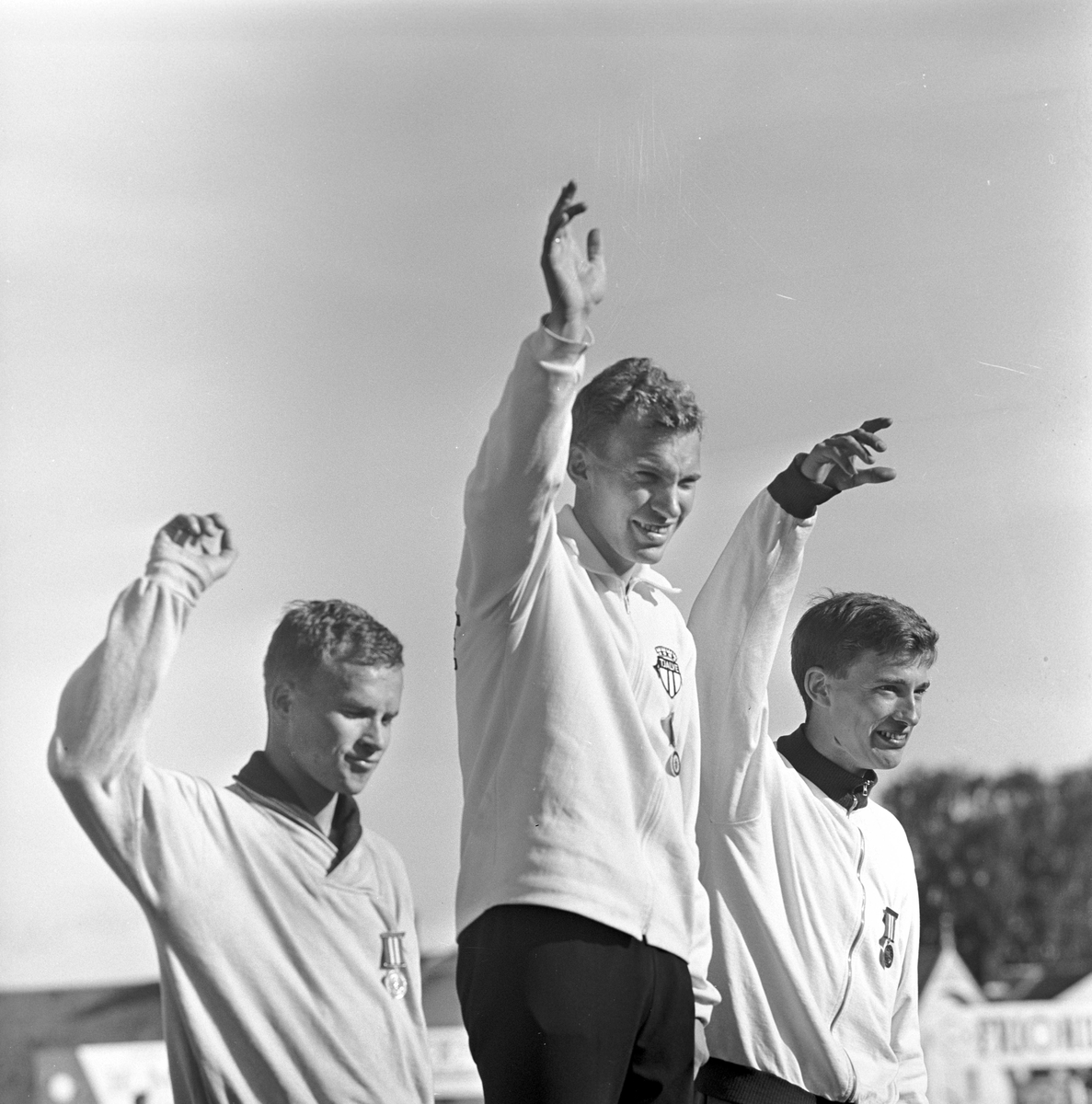 Serie. Friidrettslandskamp Norge - Tsjekoslovakia.
Fotografert 1964.

