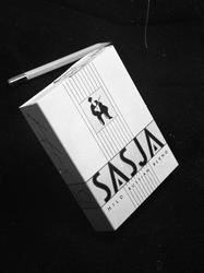 Reklamefoto.Sasja sigaretter.