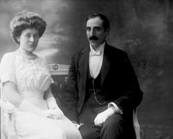 Gruppeportrett, bryllupsbilde. Fritz Albrecht Wilhelm Grevel