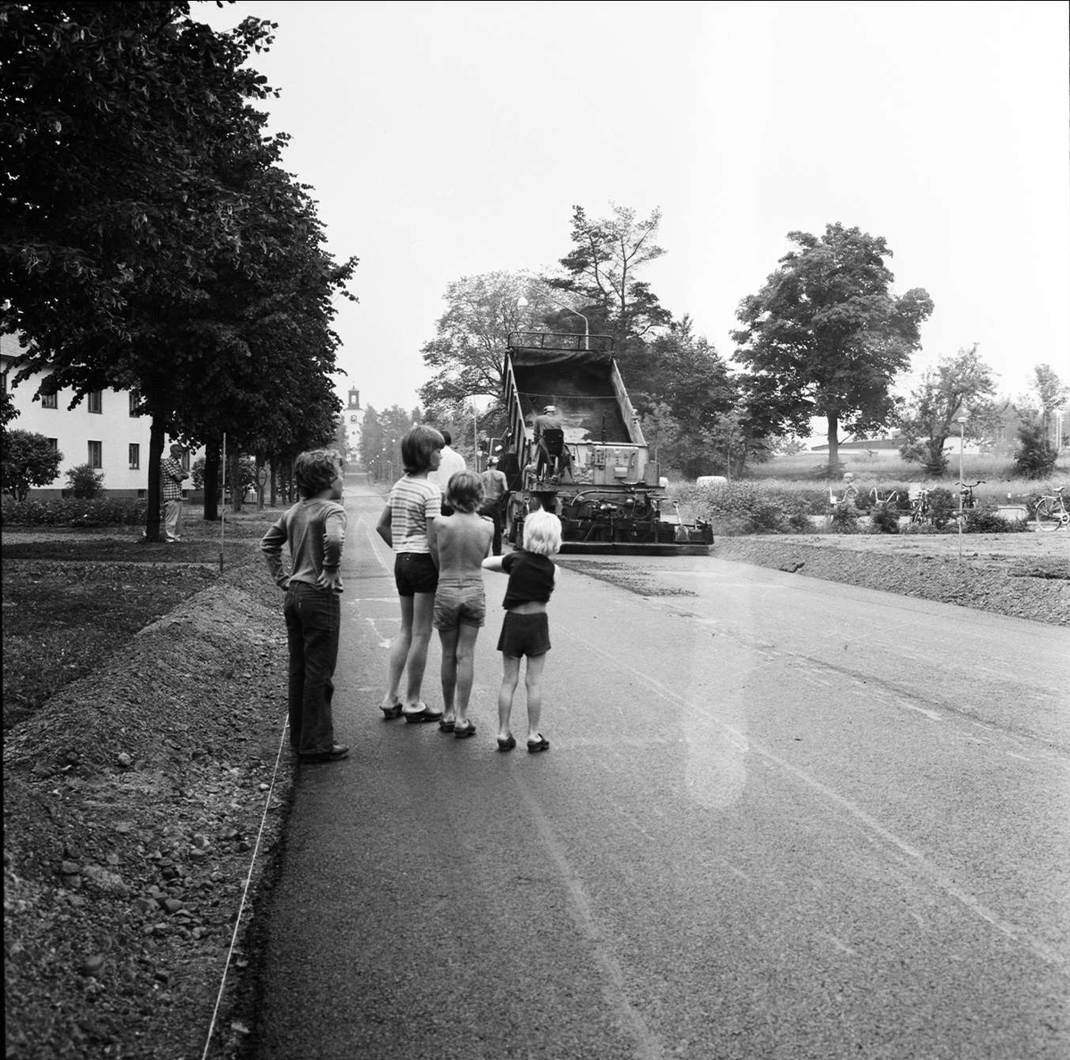 "Asfaltsommar" i Tierp, Uppland juni 1973