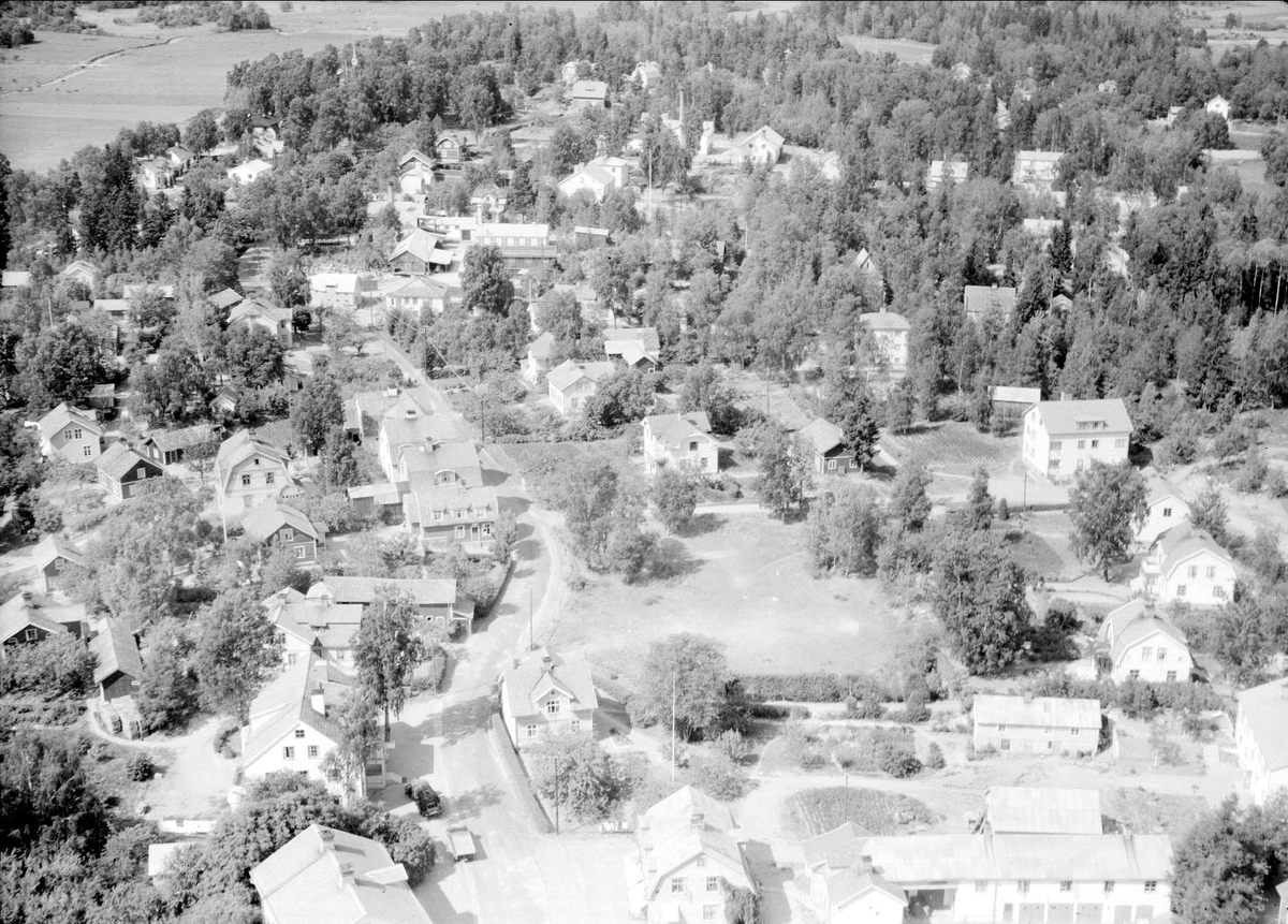Flygfoto över Örbyhus, Uppland 1947