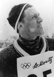 Petter Hugsted under vinter-OL i St. Moritz. i 1948.