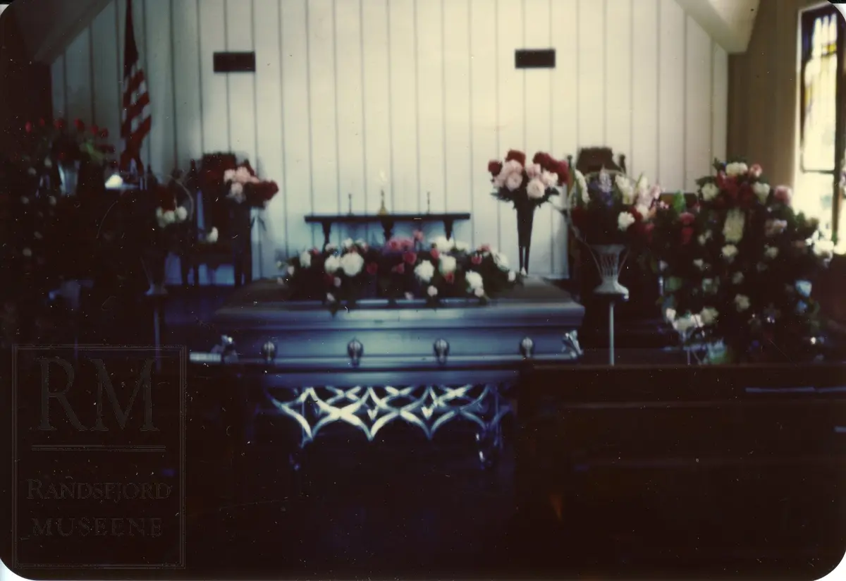 Ole Monsen Dvergsten, Ole Monson Steens begravelse, 1949, Oakport, USA
