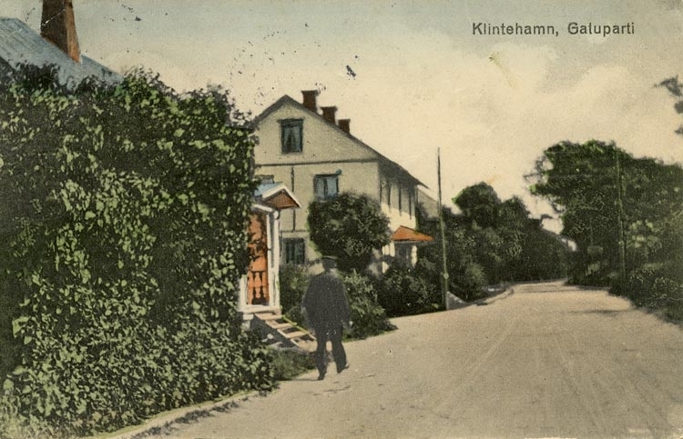 Notering på kortet: Klintehamn, Gatuparti.