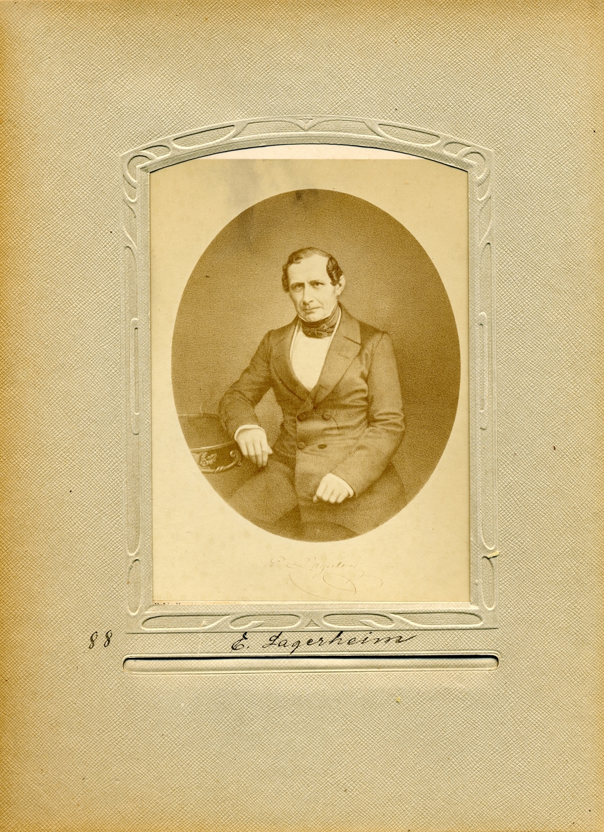 Porträtt av Överpostdirektören i Postverket 1832-1836, Elias Lagerheim.