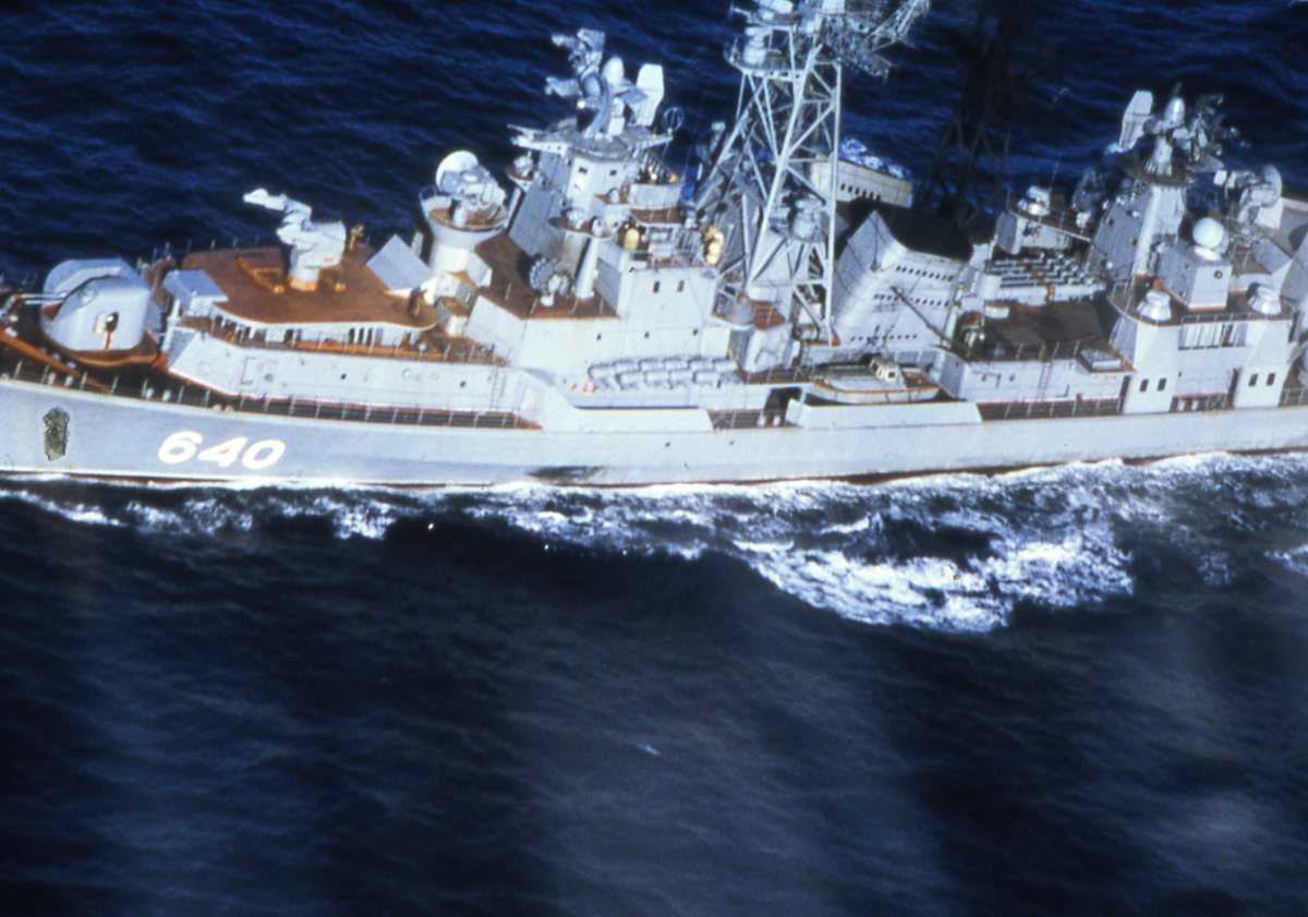 Russisk fartøy av Modifisert Kashin - klassen med nr. 640.