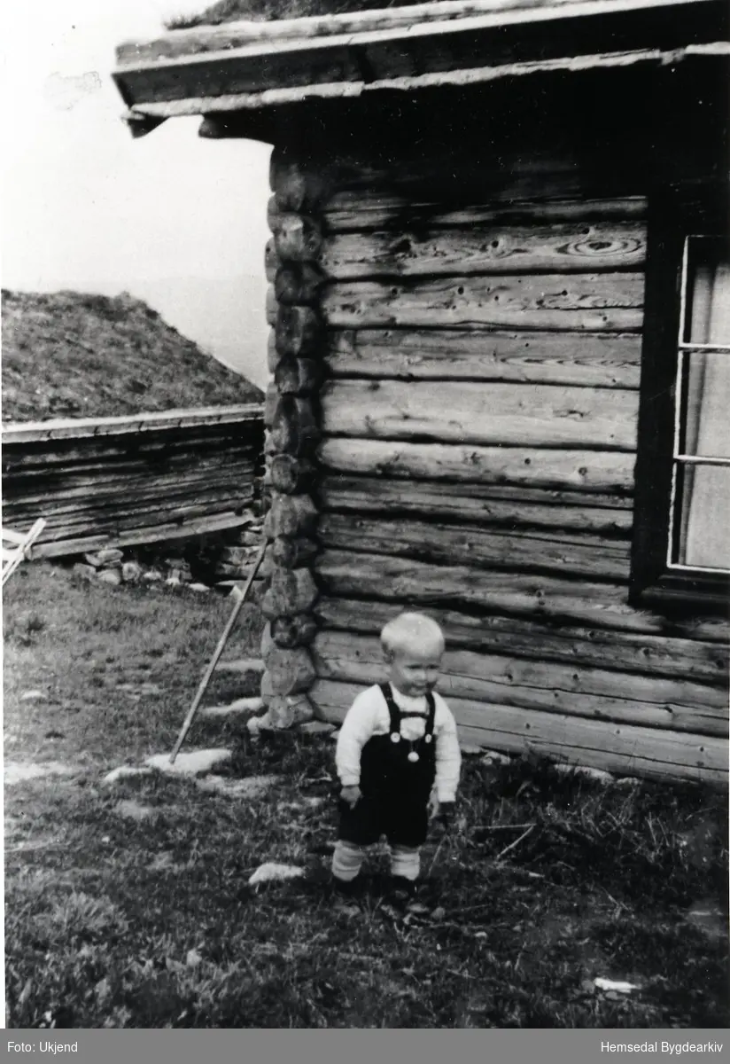Kjell Snerte, fødd 1939. Her fotografert i 1940 på Krosstølane, 61.2