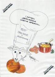 Illustrert aftenmeny fra Statfjordfeltet.

"I aften server