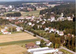 Flyfoto av Ringsby gartneri  i Rakkestad.