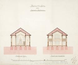Tegning til en Kirke paa Spjærøen, Hvaløerne.