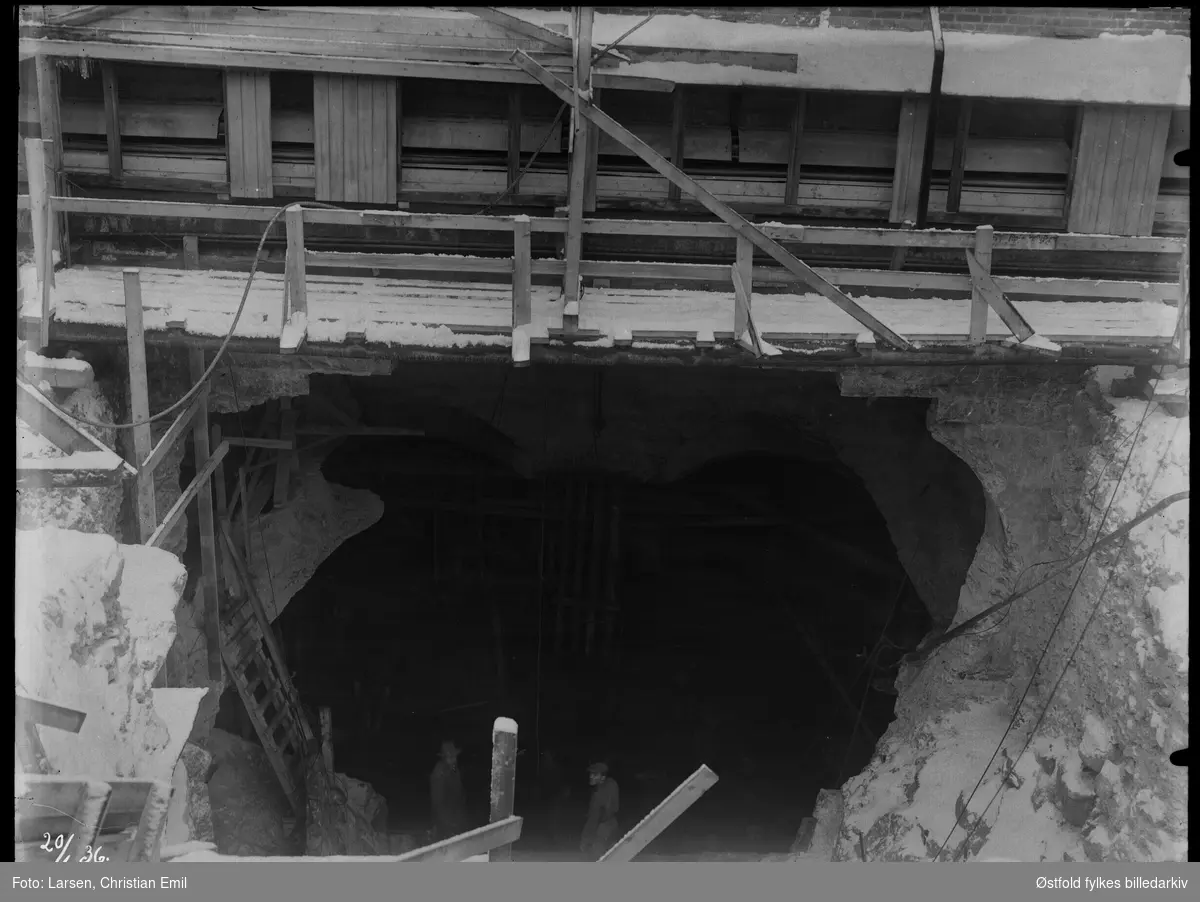 Ukjent fabrikkinteriør, tunnel, ,  2.0. januar 1936.