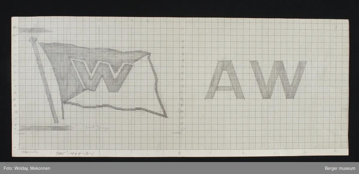 Logo rederiflagg med W.  AW (Anders Wilhelmsen)