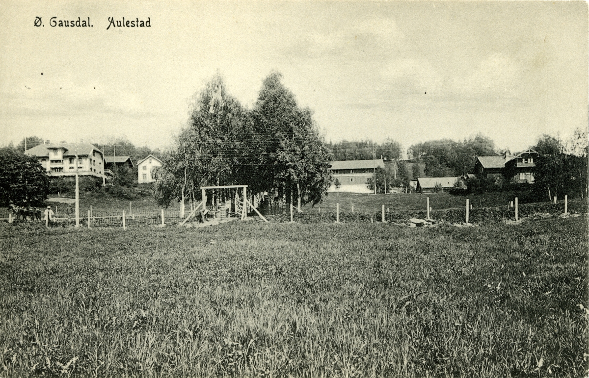 Aulestad, Nedre Aulestad (Erling-huset), allé, postkort