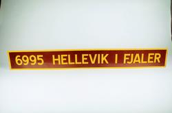 Postmuseet, gjenstander, skilt, stedskilt, stedsnavn, 6995 H