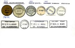 Stempelkatalog,1913 Dalefjerdingen, Ski postk., Ski komm., A