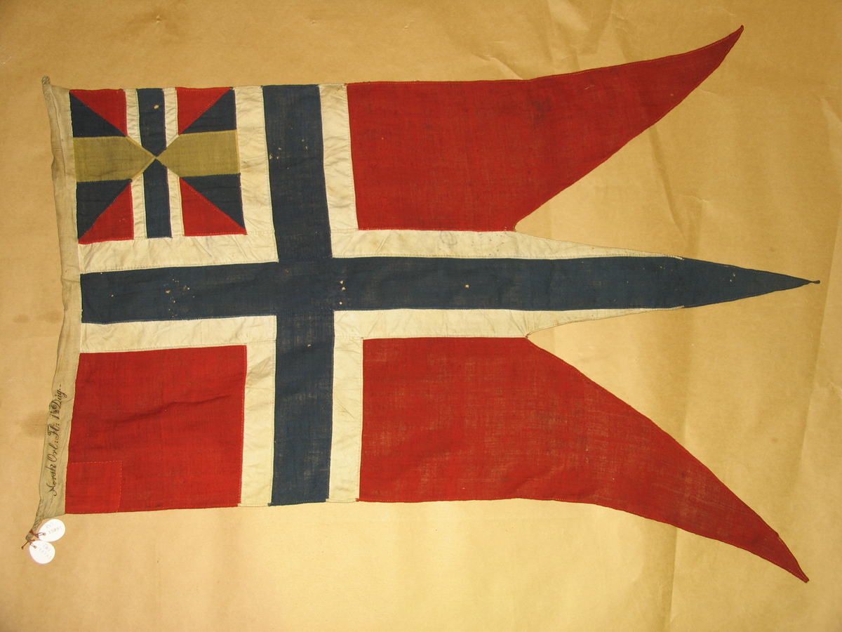 Merket: Norsk Orl,flagg 1 1/2 Dug.