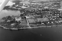 Hamar, flyfoto, Storhamar gård, Hedmarksmuseet og Domkirkeod