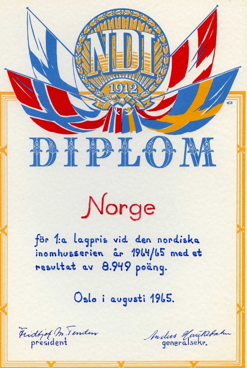 NDI-logo med nordiske flagg