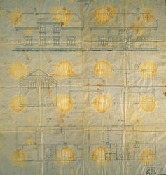 Tegning, arkitekt, arbeidarbustad, Nyland