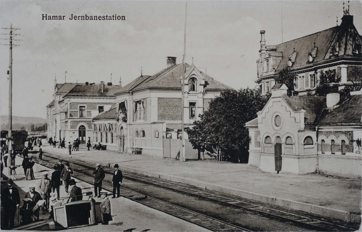 Hamar Jernbanestation, Jenbanestasjon, Hamar, 
