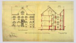 Forretningsgaard for Herr Johs. Paulsen. Grundplaner [Utkast