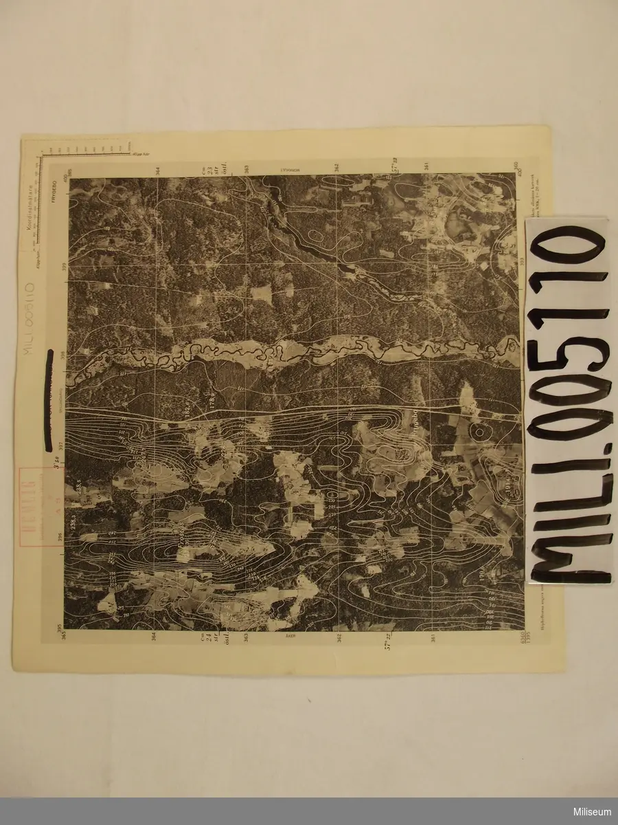 Karta, Eldledningskarta Frygebo. Skala 1:20000.
Fotograferad 1941.