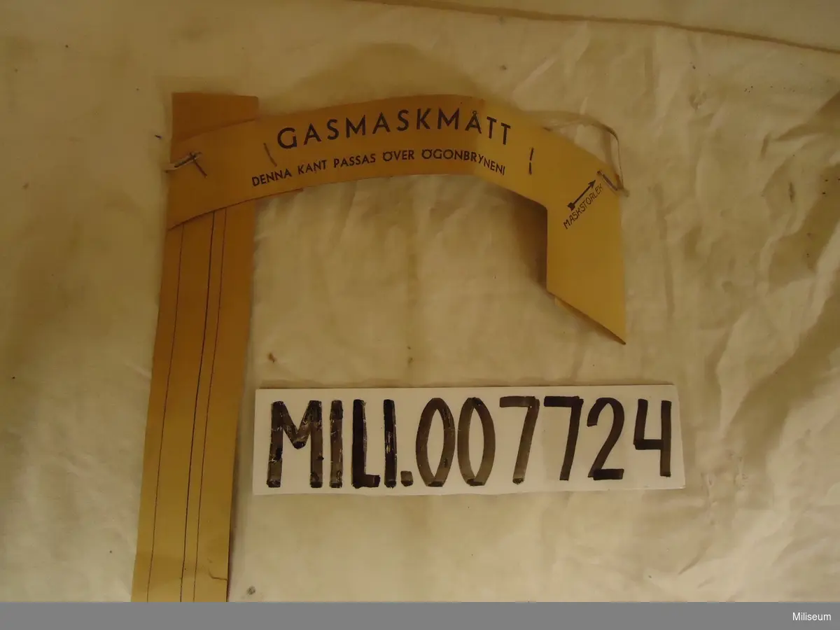 Gasmaskmått, för utprovning av gasmask m/23 och m/31.