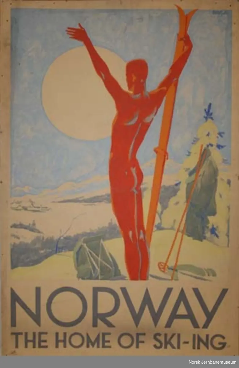 Reiselivsplakat : NORWAY the home of ski-ing - original