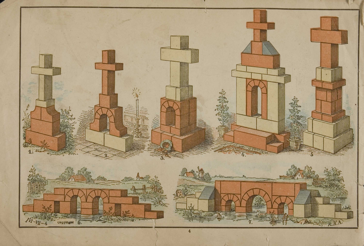 Byggekloss,  i orig. eskem. skyvelokk