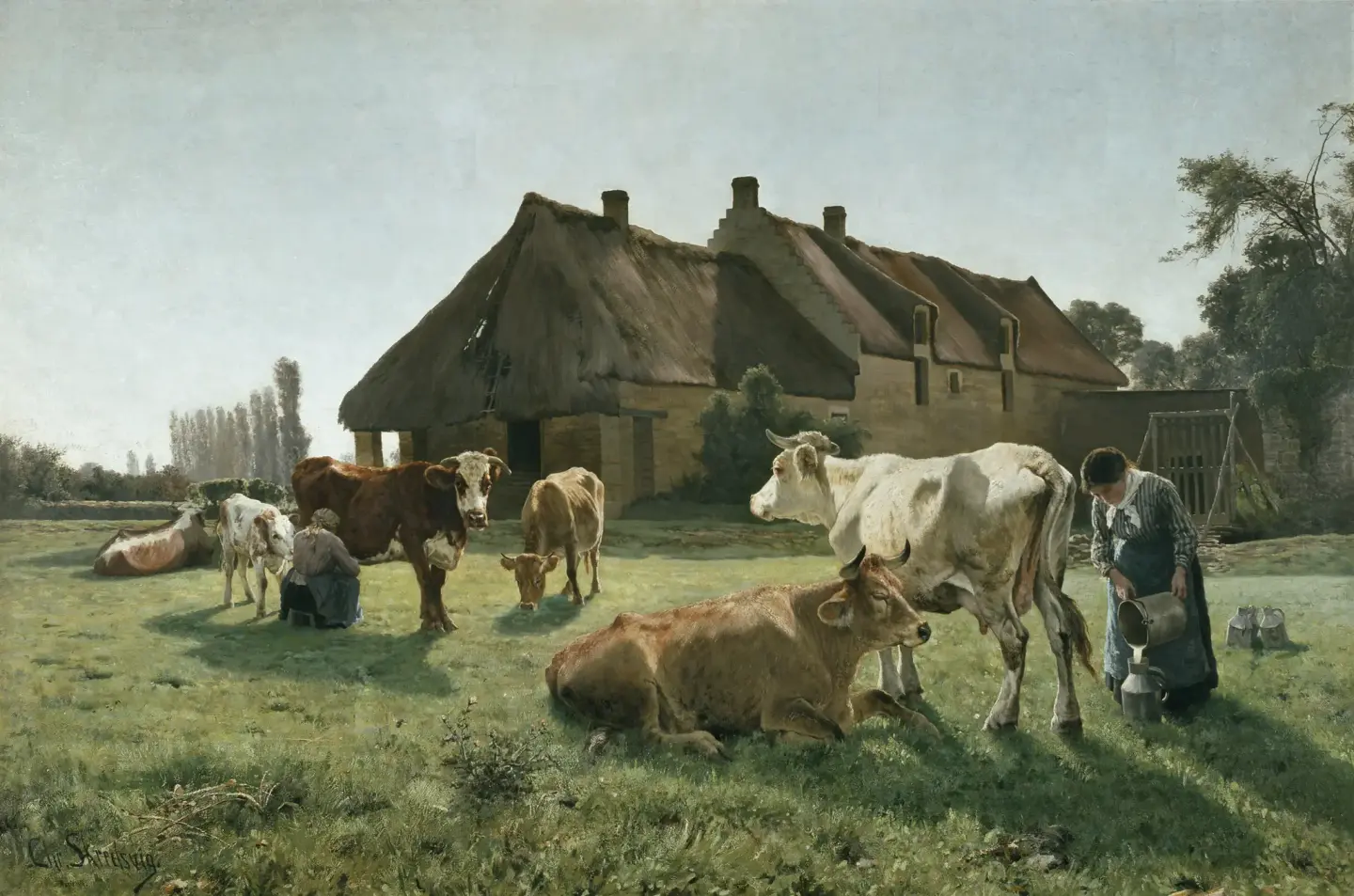 Chr. Skresdvigs gullmedaljemaleri Bondegård i Venoix, 1881
